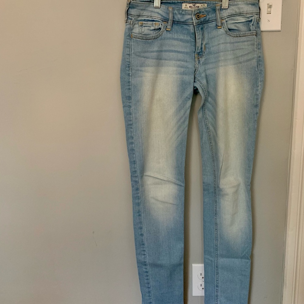 Light Blue Hollister Distressed Skinny Jeggings